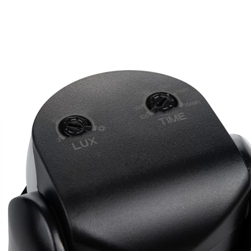 Maclean MCE468 PIR czujnik ruchu z czujnikiem zmierzchu, regulowany, nachylony, pole robocze 180°, zasięg do 12 m, IP65 (czarny)