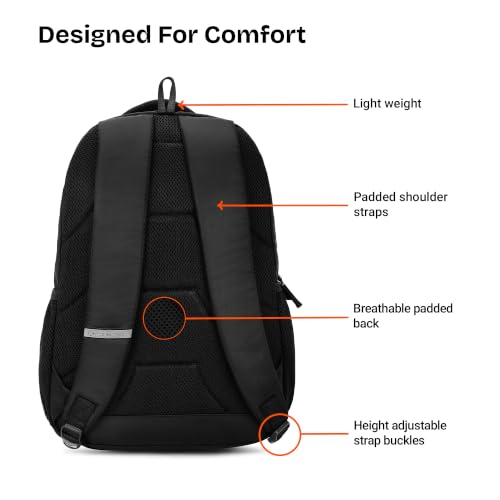 Image of Nasher Miles Laptop Backpack 28 Liters Polyester & Reverse PU | Front Organiser | Ideal for College, School, Office & Travel | Men, Women, Boys, Girls