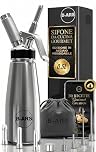 B-ARS-Sifone Cucina Professionale Acciaio Inox 500ML Con Accessori Completi Per Panna Montata Spume Salse Include Bocchette Spazzola Ebook Facile Da Pulire Per Uso Domestico