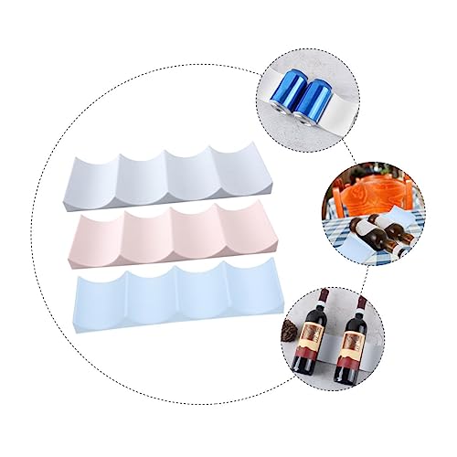 Soporte para botellas de vino de 3 piezas para refrigerador miniatura 4