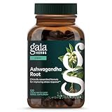 Gaia Herbs Ashwagandha Root 350 mg - Supports Balanced Energy Levels & Positive Outlook*- Supports Healthy Cortisol Balance* - 120 Vegan Liquid Phyto-Caps (60 Servings)