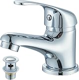 Ce que vous obtenez : 1 robinet de lavabo de salle de bain + kit de montage (kit de montage et tuyaux tressés BSP) + bonde de lavabo