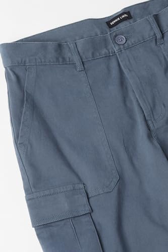 Image of Dennis Lingo Mens Cotton Lycra Mid Rise Relaxed Fit Solid Trousers