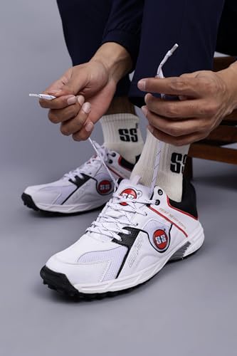 SS Cricket Gutsy Light Weight Premium Cricket, Color - White Blue - Adult Size US 52