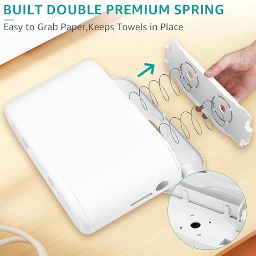 Multifold Paper Towel Dispenser Countertop, Commercial Hand Towel Dispenser for Bathroom Kitchen Home, Trifold/C Fold/Z Fold Napkin Dispenser, Abs Plastic - Non-Slip, White - Thumbnail 5