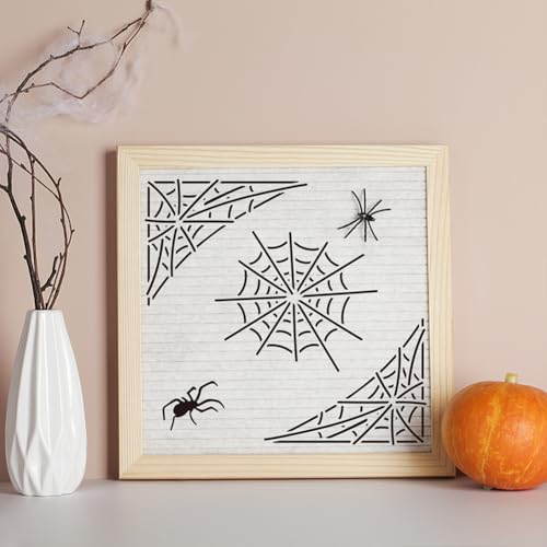 Pochoir araignée 30x30 réutilisable pour dessin scrapbooking et mur