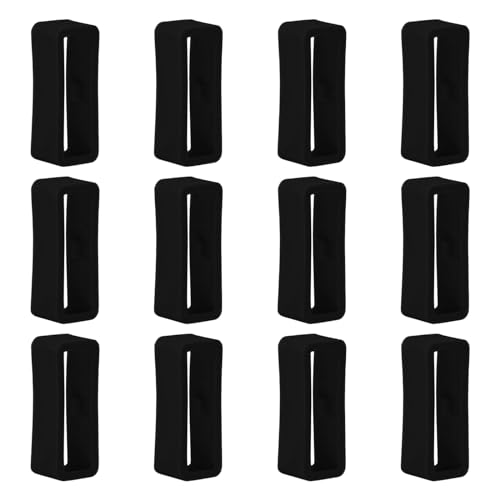 para Suunto Traverse Retenedor de correa para reloj 24mm Reloj de Silicona Correa Retenedor Lazo 12 Unidades Hebilla de Caucho de anillo para Suunto Traverse, Negro