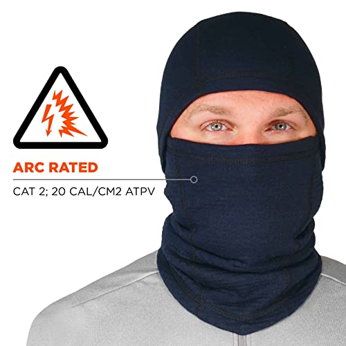 Ergodyne - 16848 Winter Balaclava, Fire Resistant, Fr Compliant-Meets Astm F1506 & Nfpa 2112, N-Ferno 6847, Black Navy #TOP3