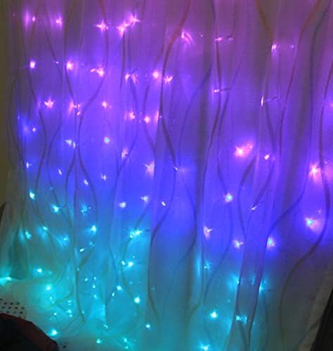 Curtain Lights Hanging Fairy Lights for Girls Bedroom Wall Tapestry Unicorn Mermaid Trippy Room Decor 160 Led Cascading Aesthetic Pink Blue Purple Lights for Party Wedding Christmas Decorations