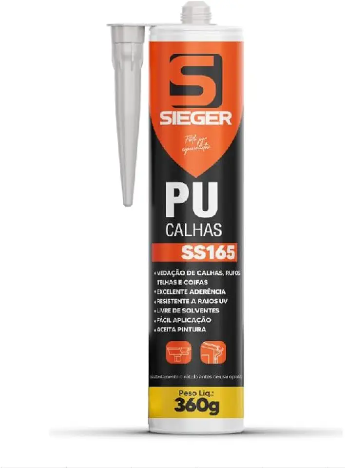 PU CALHA CINZA TUBO 360G SIEGER SS165