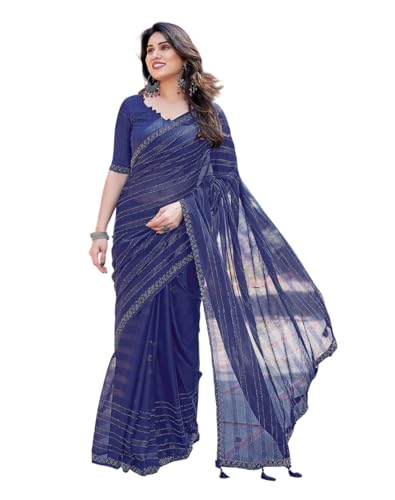 Sari en georgette de qualité supérieure style Bollywood d'exception