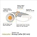 Fiskars 60mm Rotary Cutter for Fabric with Ergonomic Loop Grip And Comfort Handle, Titanium Rotary Fabric Cutter for Thick Materials, Easy and Safe Blade Change, Sewing Supplies and Quilting Tools