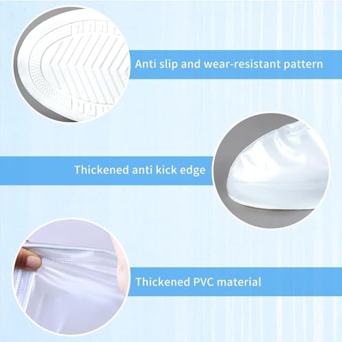 Image of SILENCIO Rain Boots Shoe Covers Waterproof for Men Women Shoe Protectors with Zipper Not-Slip Reusable Overshoes Galoshes for Hiking Climbing Camping Cycling Rainy Day (XL)