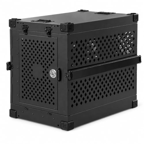 Impact Collapsible Dog Crate, Heavy Duty Aluminum, Black 34