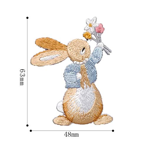 Gnognauq BT1902280301 3 Pack Rabbit Embroidery Patches,Easter Bunny Patches thumb #2
