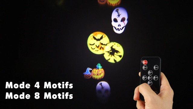 Projecteur Laser De Noël Et D'halloween, Effet D'animation IP65, Pour Intérieur Et Extérieur, 12