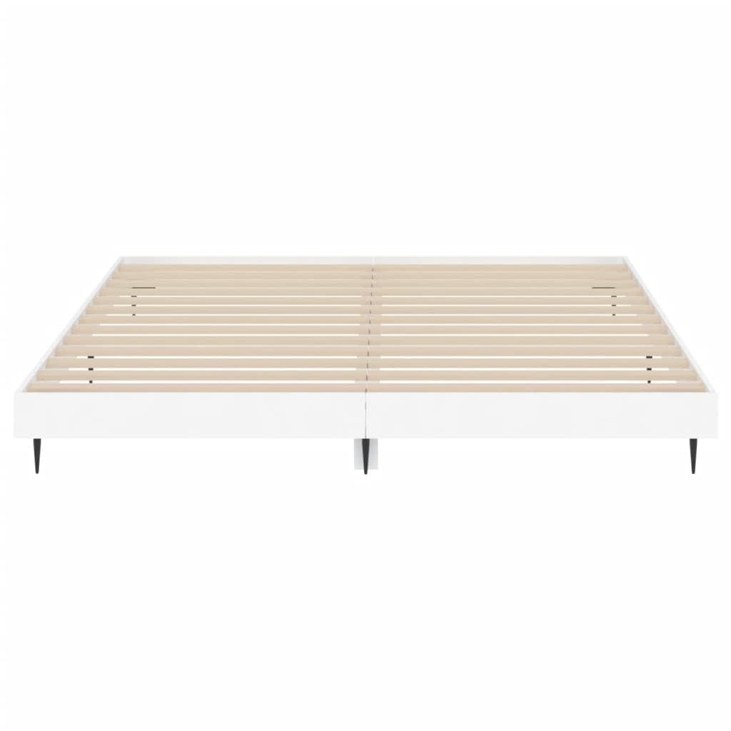Rantry Bettgestell mit LED, Massivholz, weiß, 200 x 200 cm, Lattenrost für Erwachsene, Kinder und Jugendliche, einfache Montage, Typ 2 Betten und Lattenroste