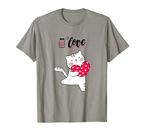 LOVE - Sweet Cat Lovers T-Shirts | Valentines Day Gift T-Shirt