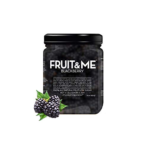 FRUIT & ME BLACKBERRY, FRUIT COMPOTE AND TOPPING, 6 16 OZ JARS, NON-GMO, GLUTEN-FREE, ALL NATURAL
