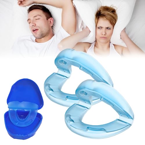 Silent Pro Anti Ronquidos, Silent Pro Antirronquidos, Dispositivo Bucal Antirronquidos Reutilizable, Boquilla Cómoda Para Hombres Y Mujeres Uso Cómodo Y Enérgico (Azul,2)