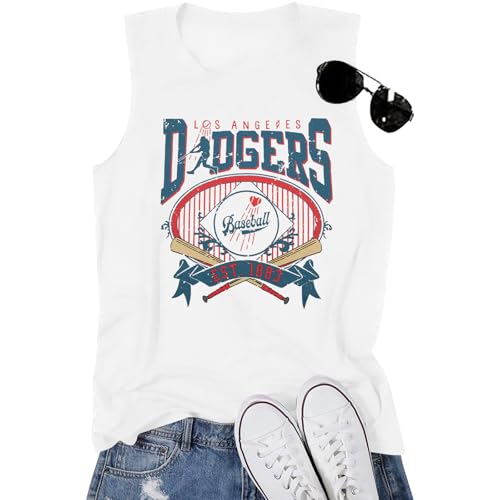 Baseball Tank Top for Women Baseball Mom Sports Fan Sleeveless Tees Gifts