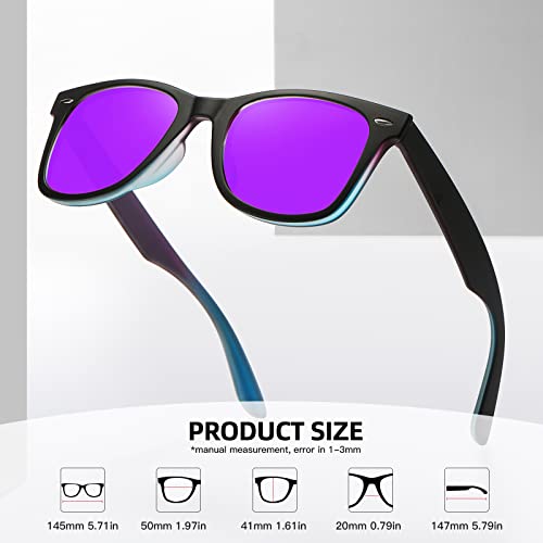 Image of MEETSUN Polarized Sunglasses for Women Men Classic Retro Square Frame Driving Sun Glasses UV Protection