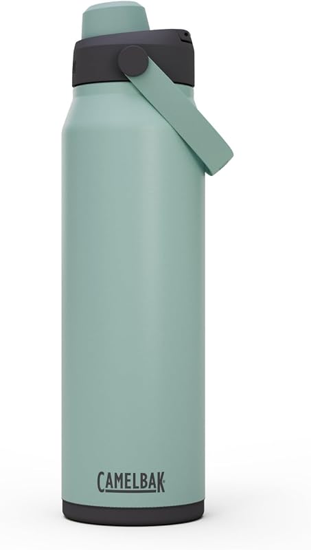 CamelBak Thrive Chug Botella de agua de acero inoxidable, niebla plateada, 32 oz