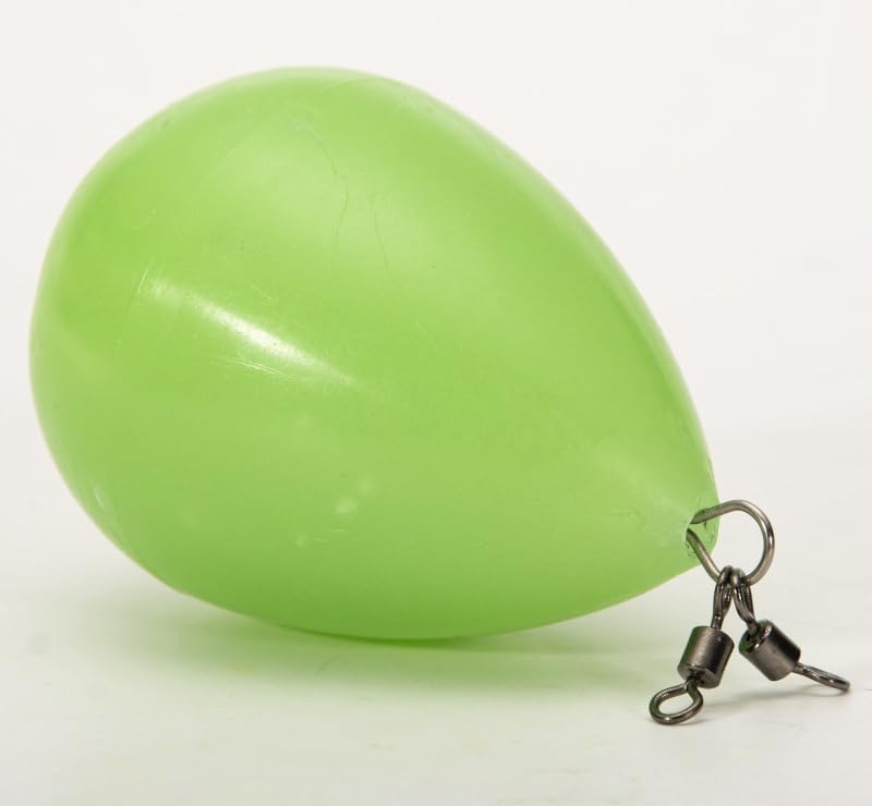 Pack of 5 Luminous Egg Float Night Fishing Long-Distance Casting Rotating Fishing Float Bobber Bait Accessories