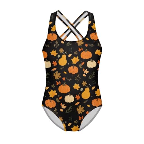 Image of Girls One Piece Swimsuits Quick Dry Beach Bathing Suit Crossback Swimwear 5-14 Years