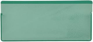 Bolsas magnéticas para etiquetas, 100 x 60 mm, color verde, con 2 bandas magnéticas