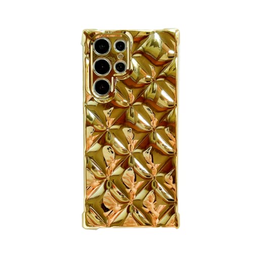 Coque Samsung S22 diamant de luxe et placage chic avec protection caméra