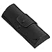 M-world Leather-tone, Snap, Belt loop, soft-case, Eye Glasses Case (Black)