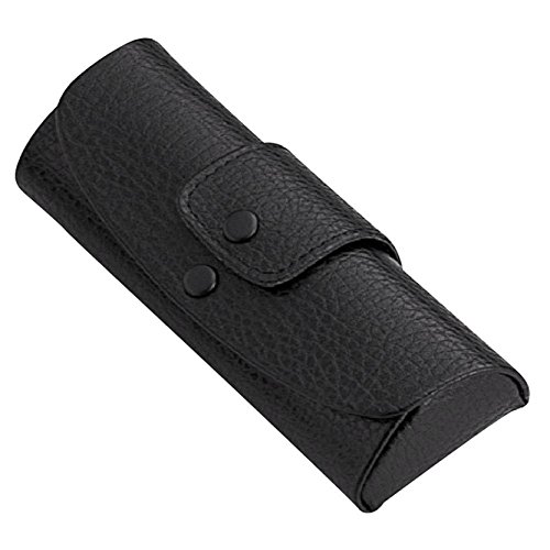M-world Leather-Tone, Snap, Belt Loop, Soft-case, Eye Glasses Case (Black)
