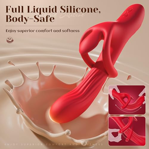 Image of Toendi G spot Vibrator Sex Toys for Women, Rabbit Sex Toy for Female Couple | Rabbit Vibrator with 360 Circular Motion, 9 Rotating Vibrators & 9 Vibration Modes G Spot Stimulation, Rose Toy Adult Toys