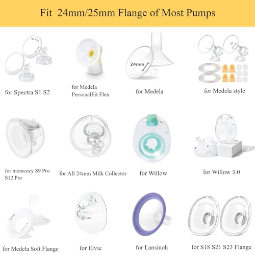 image for JIMOWANG 6pc Flange Inserts 13/15/17mm for Momcozy S9 Pro Hands Free B