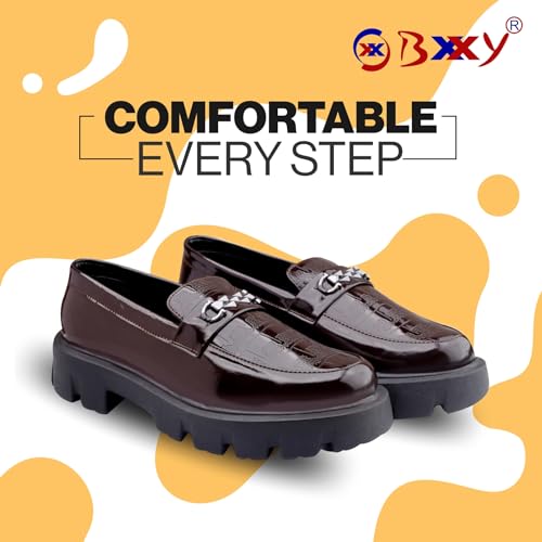 Image of Men's Senthetic Patent Meterial Casual Buckle Slip-On Loafer and Moccasion Shoes