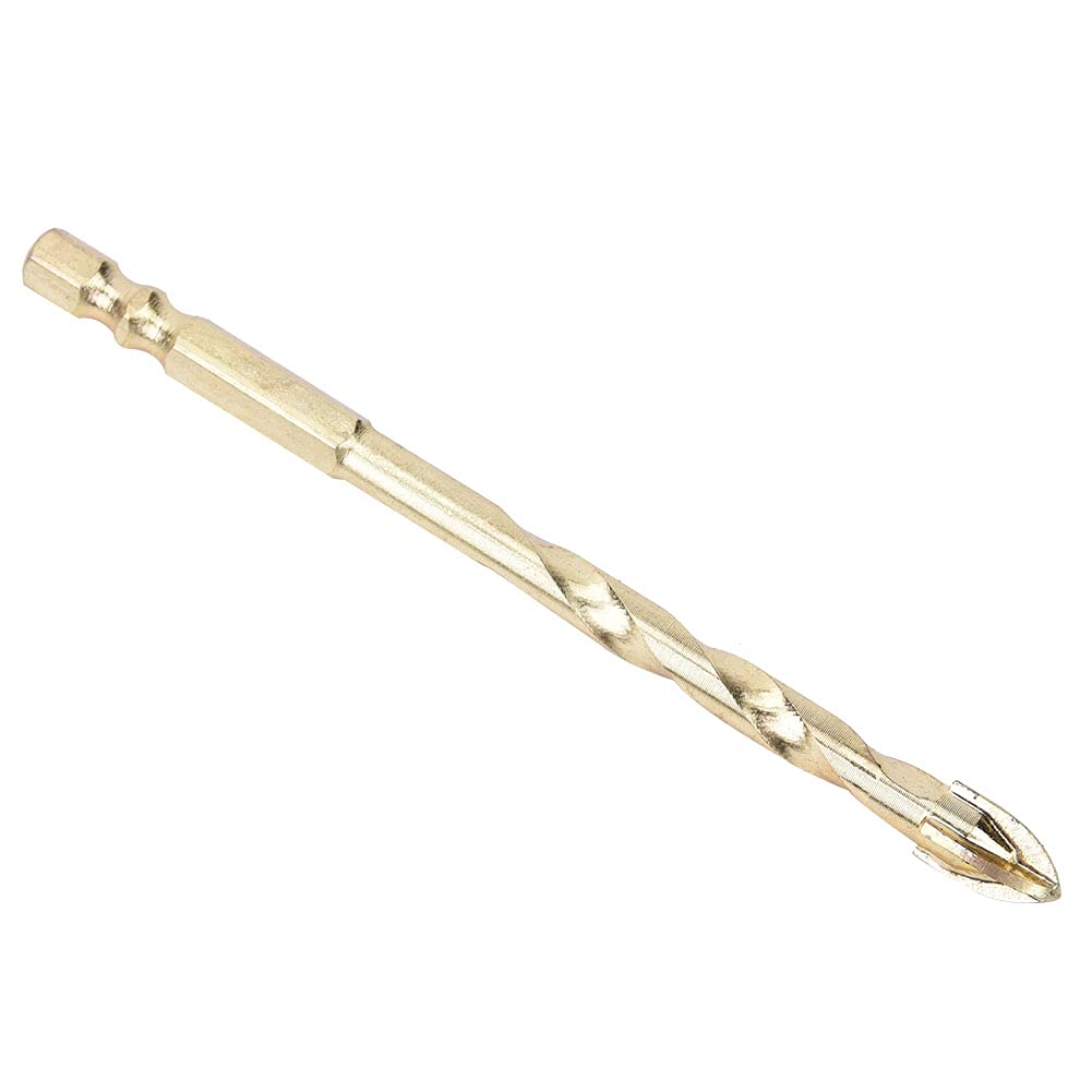 Juego de brocas triangulares, brocas de carburo cementado con adaptador hexagonal, brocas en espiral de alta dureza para baldosas de cerámica, vidrio, madera, piso, pared, incluye (Paquete de 10,