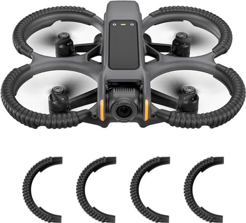 CENXI Avata 2 Propeller Guard Protector, Anti Collision Prop Bumper Silicone Protective Cover Ring for DJI Avata 2 Accessories (Black)