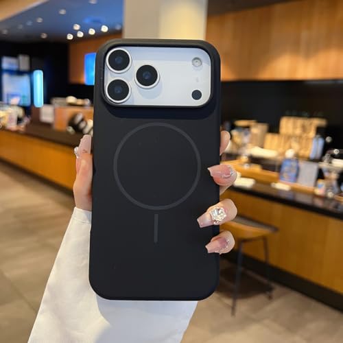 Coque silicone iPhone 13 anti-choc étui noir à induction magnétique
