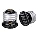 Onite 2pcs UL-listed Polarized Handy Outlet Plug, Light Bulb Socket Adapter, Black