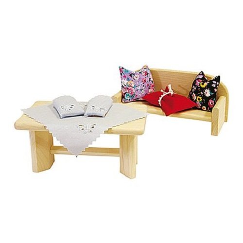 Preisvergleich Produktbild Rülke Holzspielzeug 21665 Puppenhauszubehör, beige, Blumenmuster