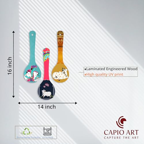 Image of CAPIO ART Welcome Wooden Quote Wall Hanging Decoration Items for Home Decor | Mdf Art for Living Room & Bedroom | Decorative Item for Office & House | Gifts Modern Wood Hanger - Spoon-4