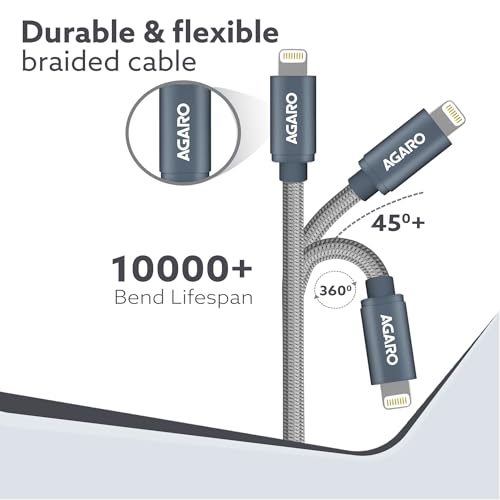 Image of AGARO Blaze Type C to Lightning Nylon Braided cable 1M