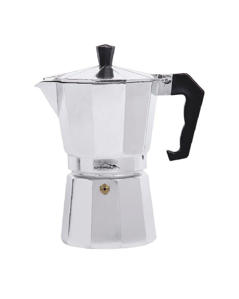 Campout Mocha Pot 9 Bardak, Dayanıklı Kamp Ekipmanları, Kamp Aksesuarları, Açık Hava Sporları, Doğa Sporları, Yürüyüş, Sırt Çantasıyla Seyahat