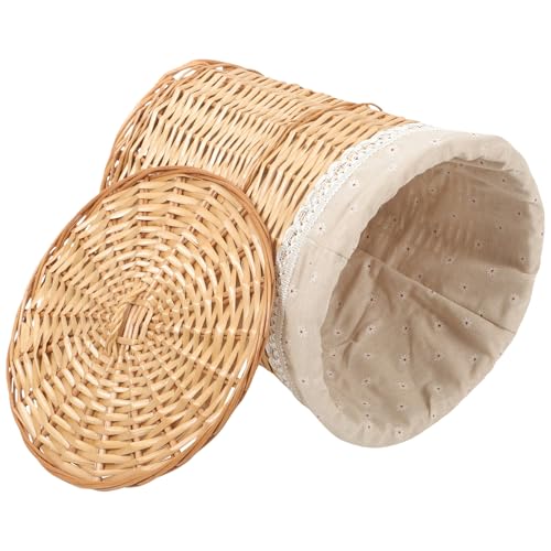 BESPORTBLE Großer Geflochtener Wäschekorb mit Deckel Geräumiger...