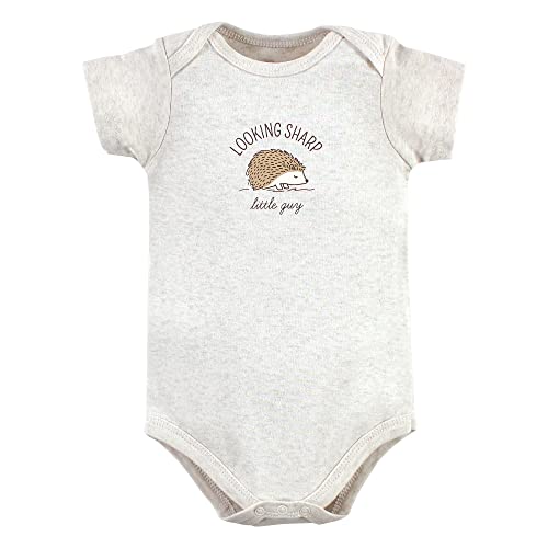Image of Hudson Baby Unisex Baby Cotton Bodysuits, Forest Deer 5-Pack, 9-12 Months