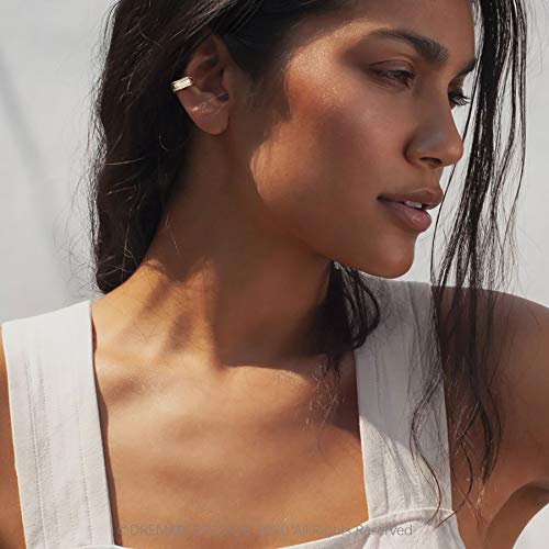 Dremmy Studios Dainty Cz Ear Cuffs Earrings 14K Gold Filled Chunky Simple Thick Round Non Pierced Tiny Ear Cuffs White Cubic Zirconia Sleeper Huggie Hoops Ear Cartilage Clip Fake Earrings #TOP3