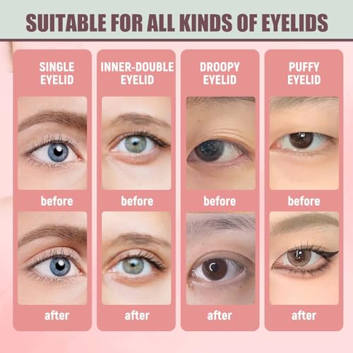 FADVAN Double Sided Eyelid Tape 720Pcs, Waterproof Invisible Eyelid Lifter Strips Ultra-Thin Natural long-lasting Double Eyelid Tape Without Surgery for Hooded, Droopy, Puffy, Mono-eyelids.