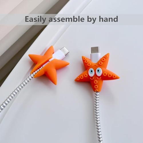 Image of Protective Charger Case for iPhone 15 14 13 12 11 Pro Max - 20W Charging Cable & Protective Cover -(Star Fish)