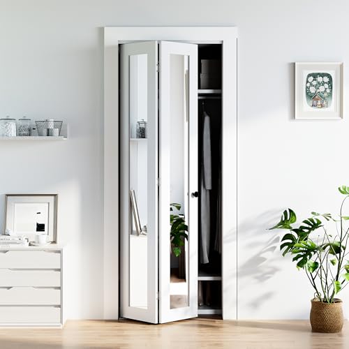COSHOMER Mirror Bifold Closet Door
